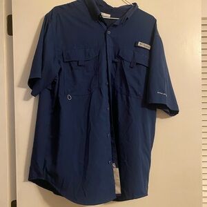 Columbia Dark Blue Short Sleeve Shirt